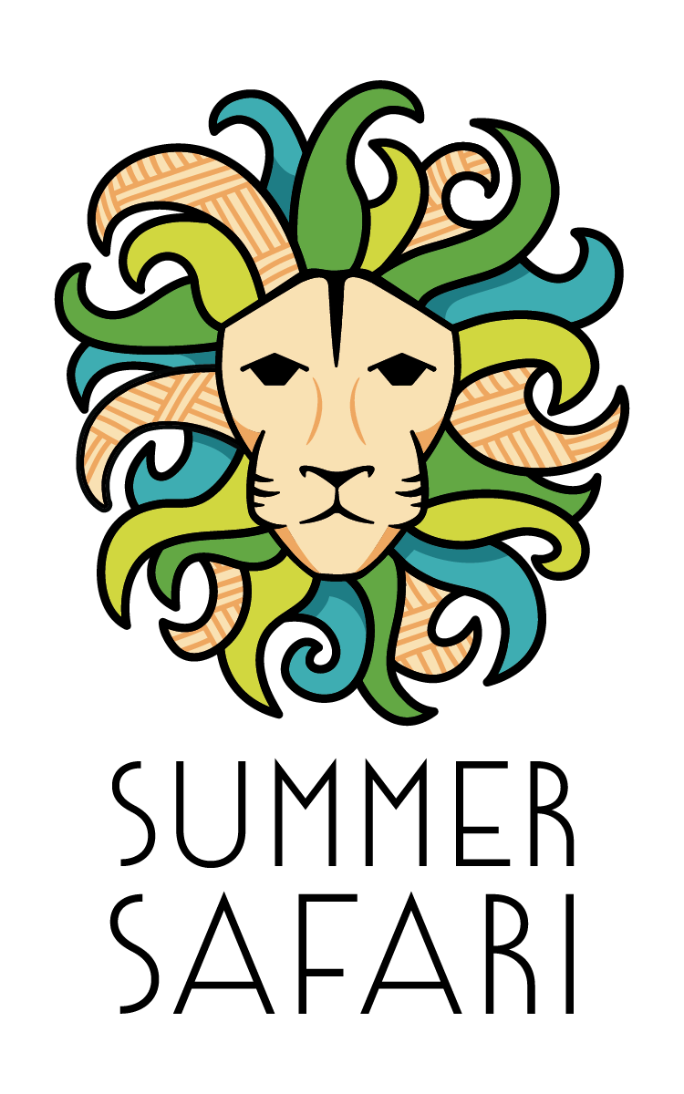 Summer Safari Lion Head Logo
