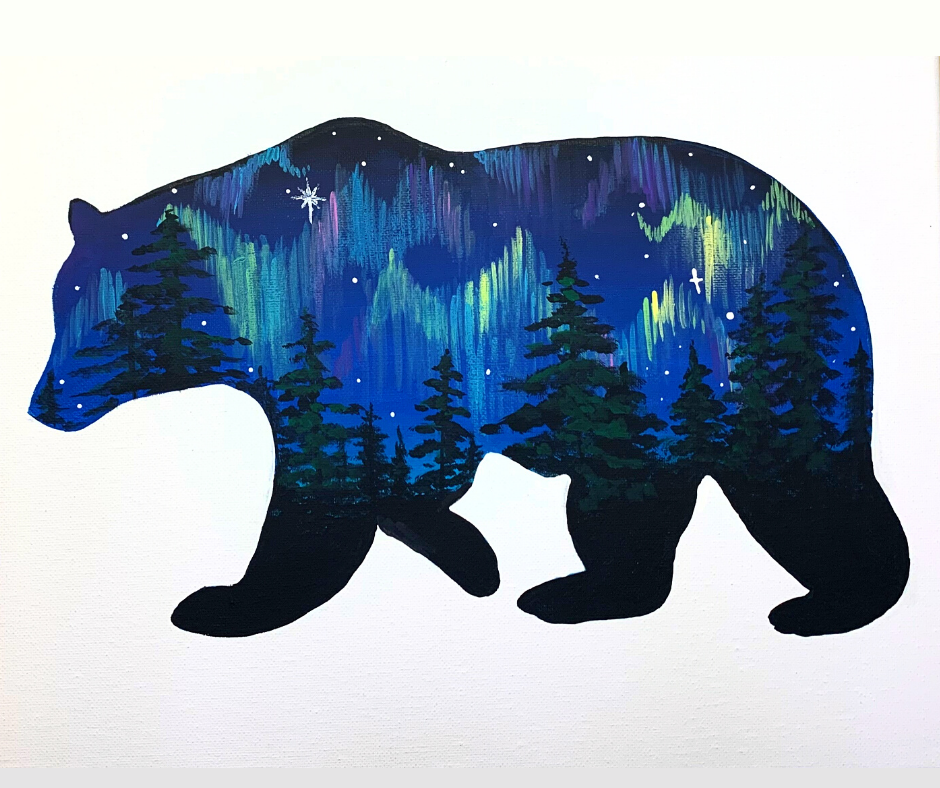 Bear Nature-scape Painting