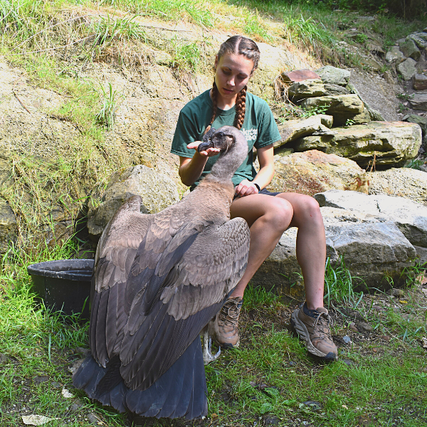 Keeper Mallory with Luca