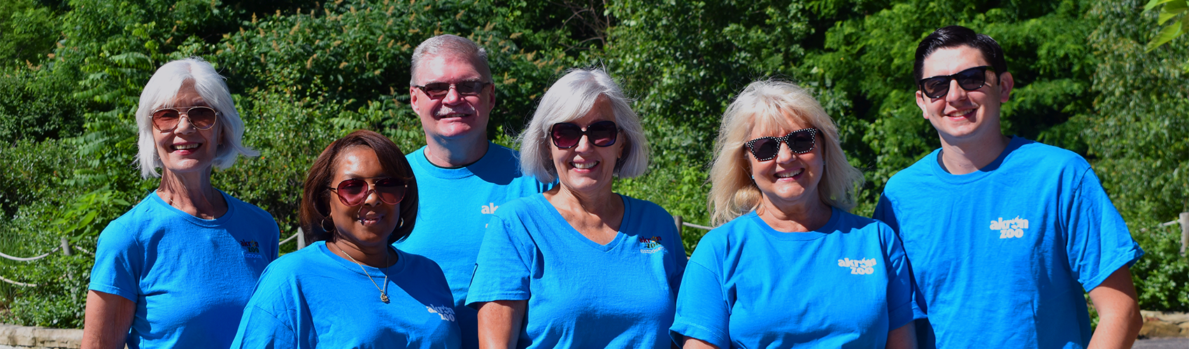 Group of six adult volunteers