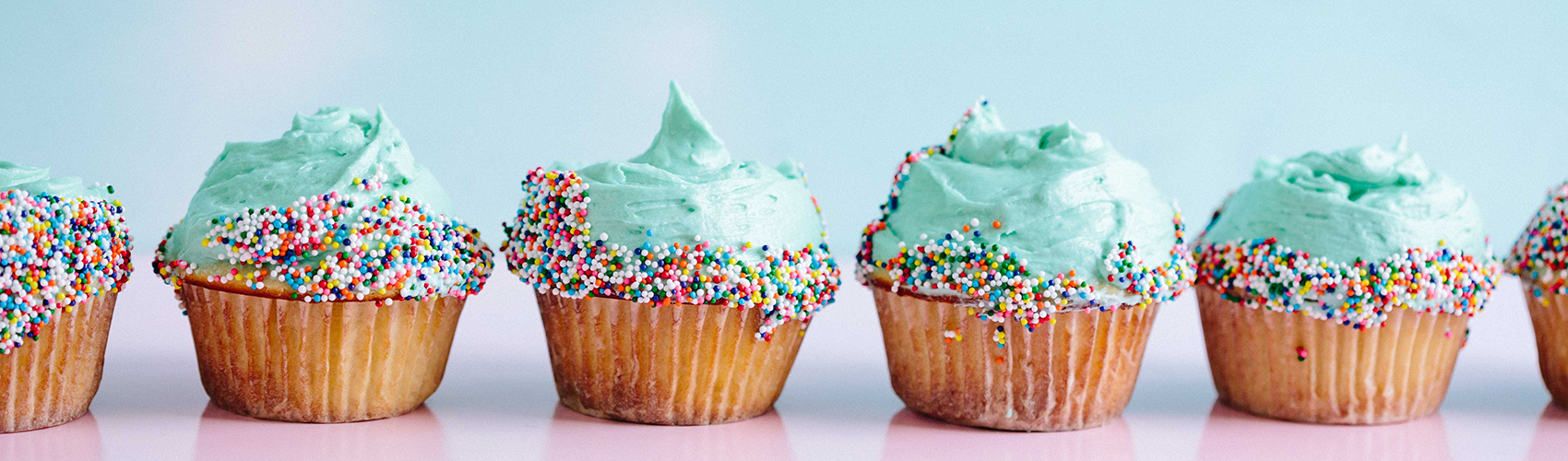 Cupcakes with blue icing