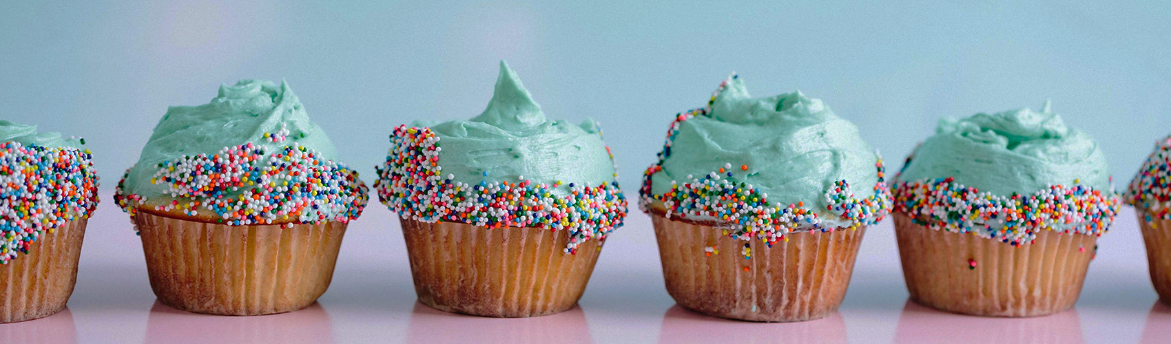 Cupcakes with blue icing