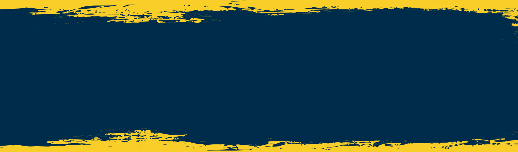 Blue banner with yellow background