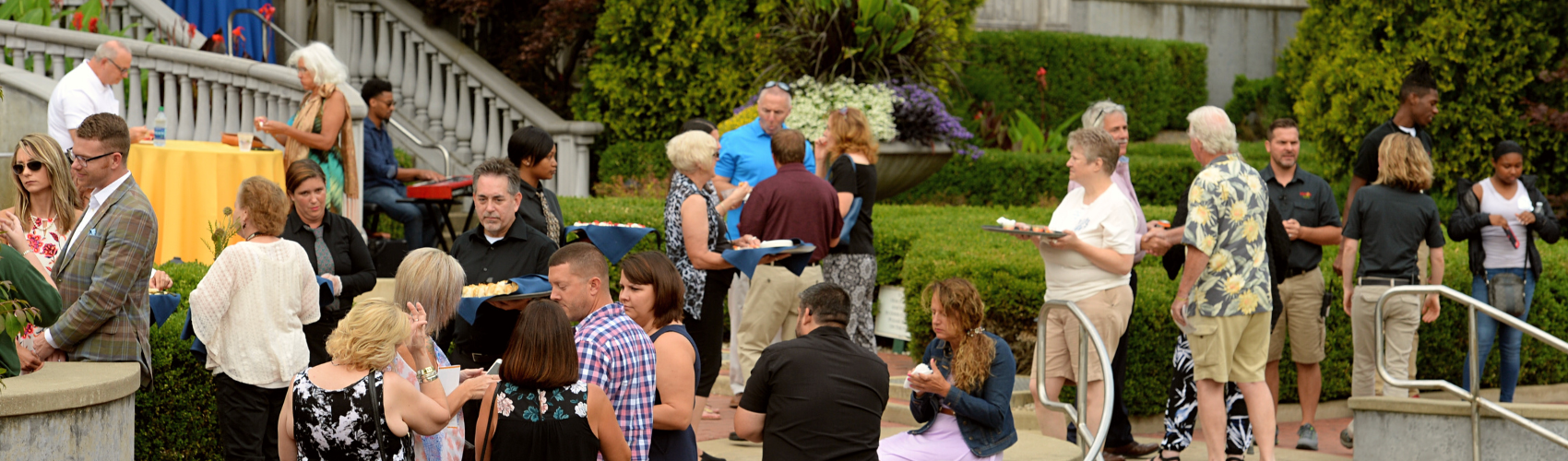 Guests in the zoo gardens during Summer Safari