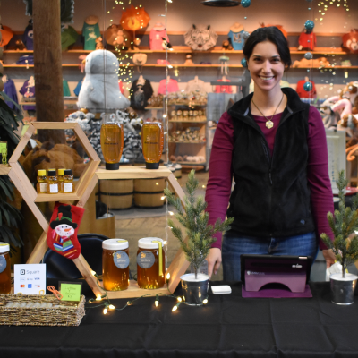 Vendor with beeswax products at the Akron Zoo