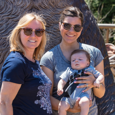 Mom and grandma with baby