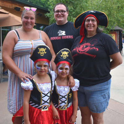 Family dressed as pirates