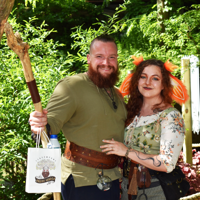 A couple at the Renaissance Faire