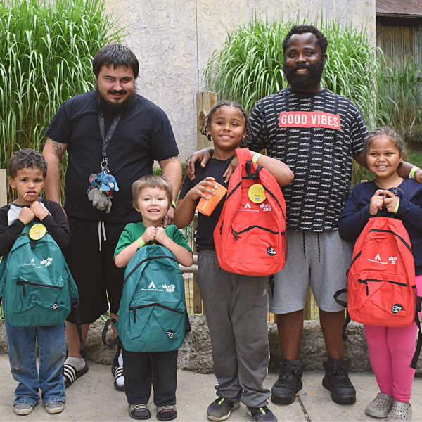 Family at Backpack Adventure at the Akron Zoo