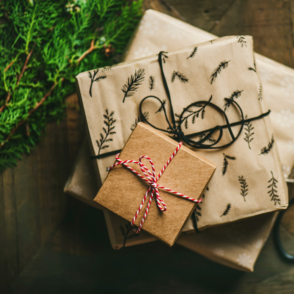 Packages wrapped in paper and string