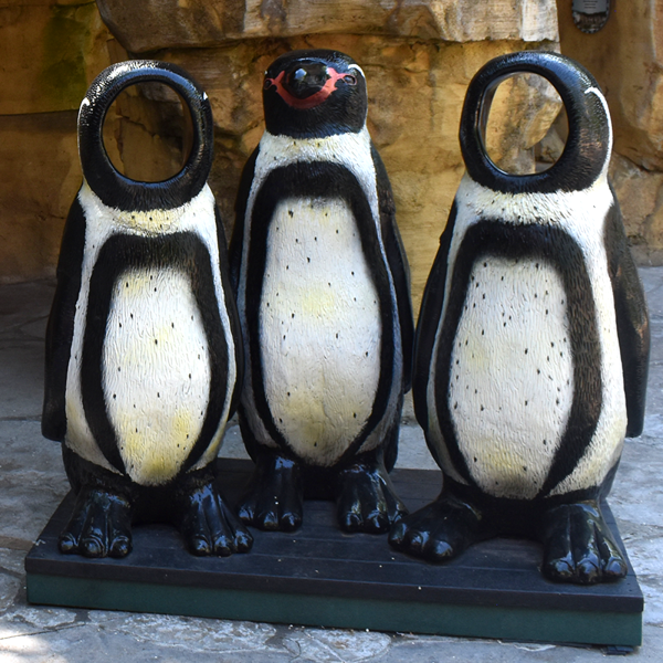 Penguin statues